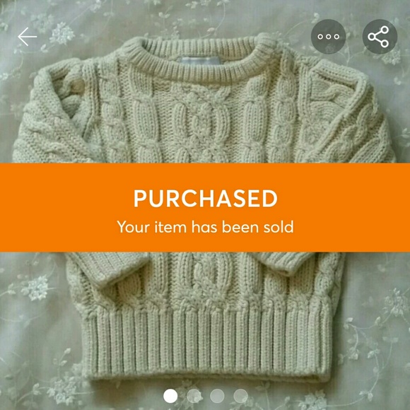 Old Navy Other - 🛇SOLD🛇Baby Boy Cable Knit Cream Colored Sweater